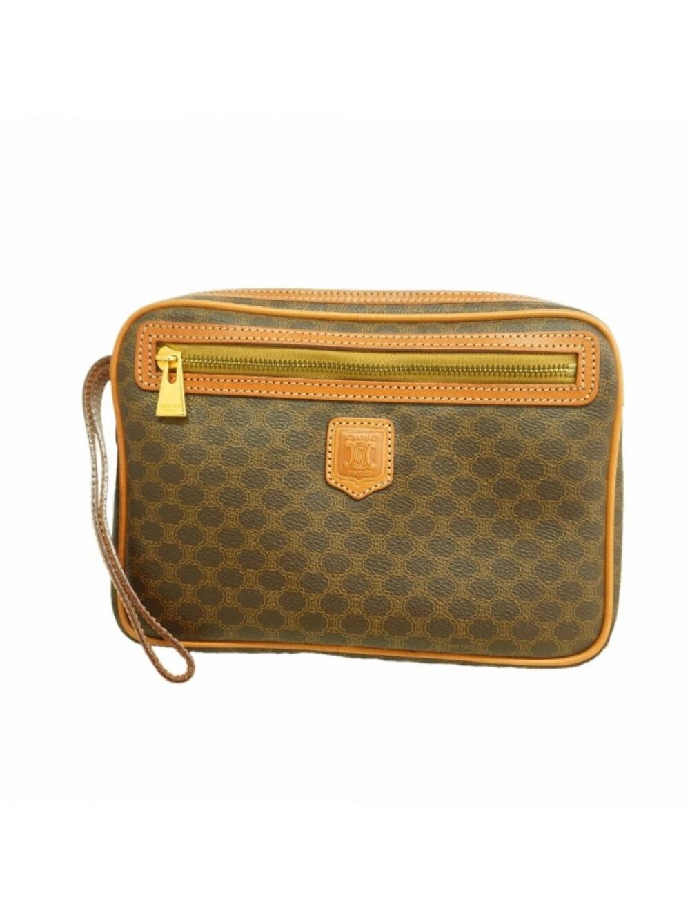 Celine Clutch Macadam Brown Gold
